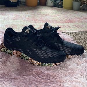 new sz6black & animal print Reebok shoes/sneakers
